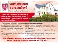 Možnost pronájmu KD v Chlebičově